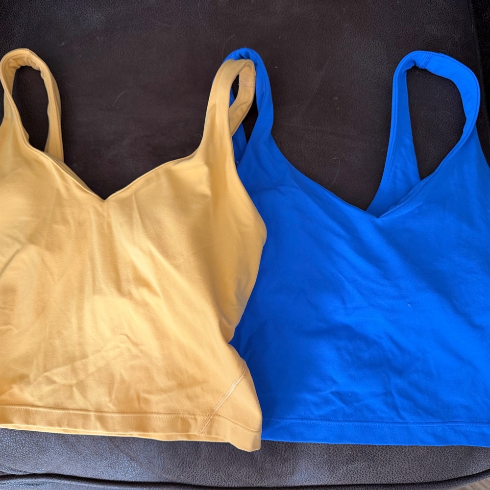 Lululemon Align tank tops Orange and Blue -sz 6